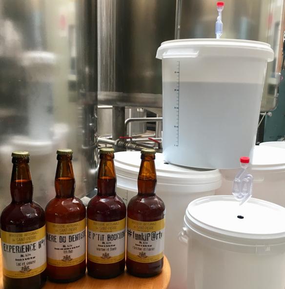 Atelier de production de la bière artisanale La Saint Pierre